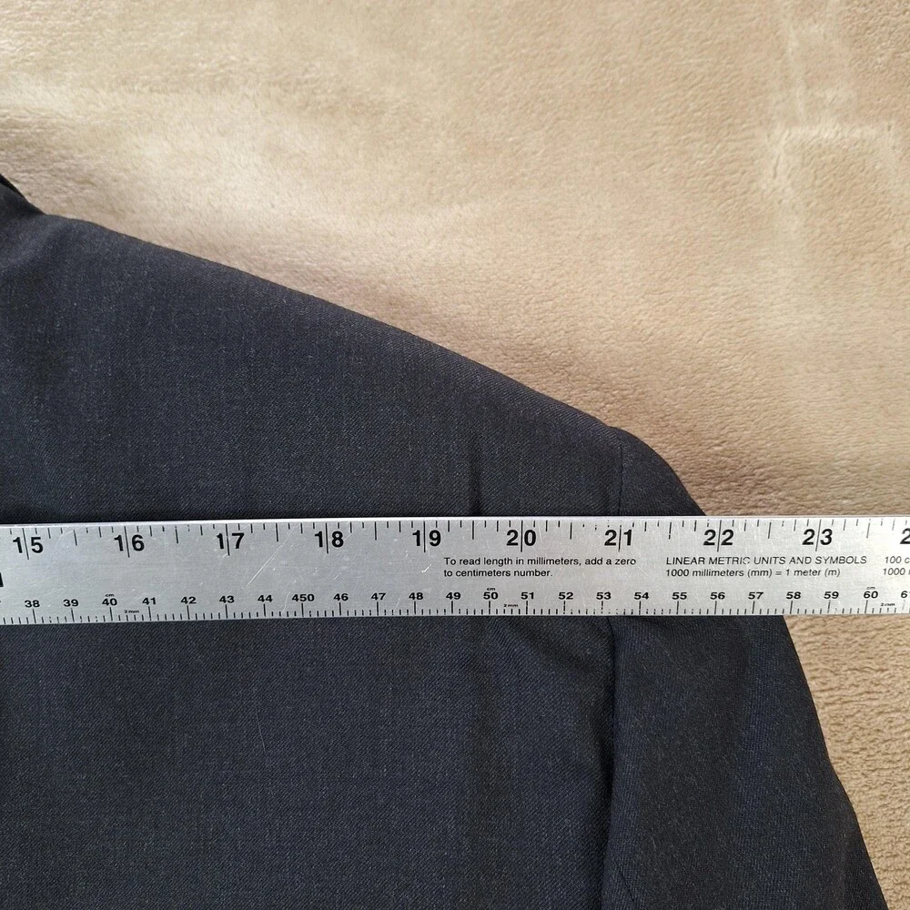 Tallia Uomo Suit Mens 52L 2 Piece 48 Waist Charcoal Super 100s Wool Made USA